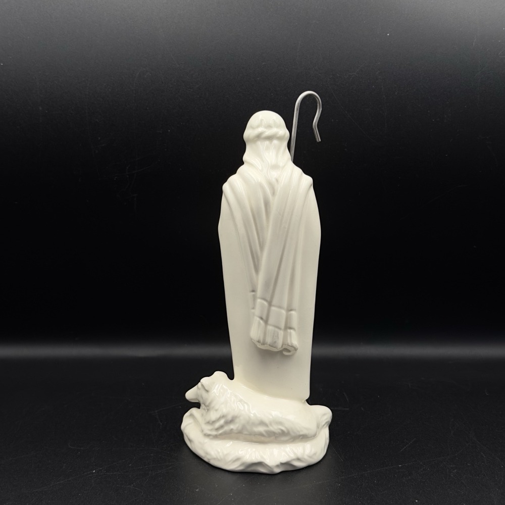 VTG 1970s Standing Shepherd & Dog Glazed Holland Mold Ceramic Nativity Figurine - Picture 3 of 10